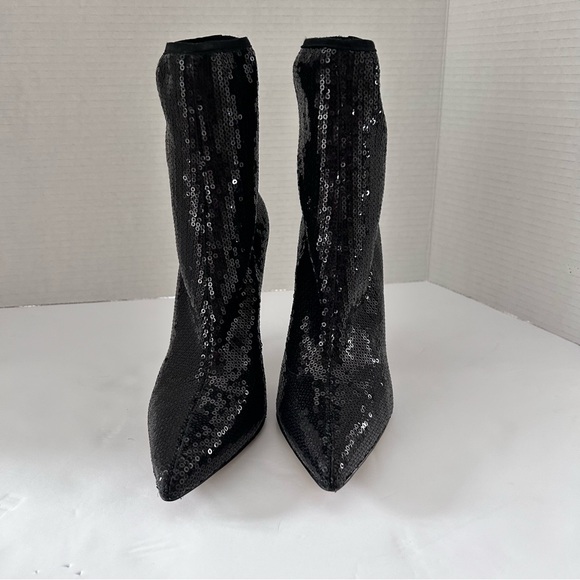 Women's Aldo Cirelle-92 Sequined Black Stretch Stiletto Size 7 - Picture 16 of 17